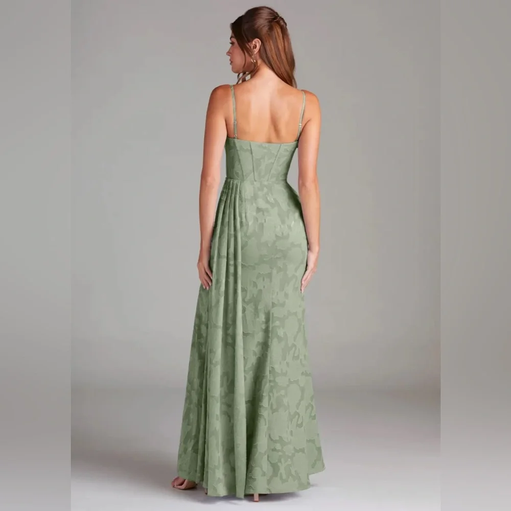Azazie GIADA PISTACHIO MAXI DRESS - Picture 2 of 3